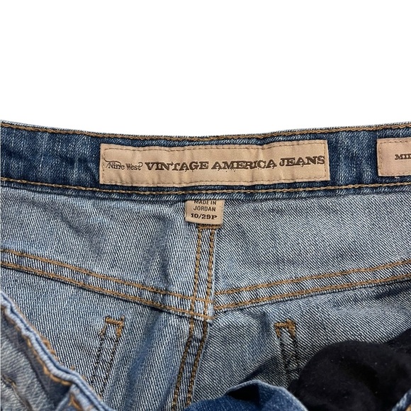 Nine West Women’s Vintage America Blue Jean Denim Shorts Mid Rise Comfy Size 10P - Picture 4 of 6